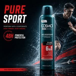 COSMO MEN ADVANCED PURE SPORT ANTI-PERSPIRANT DEODORANT SPRAY 250ML